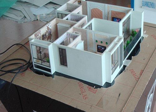 Modèles architecturaux miniatures de bâtiment commercial avec le système d'éclairage