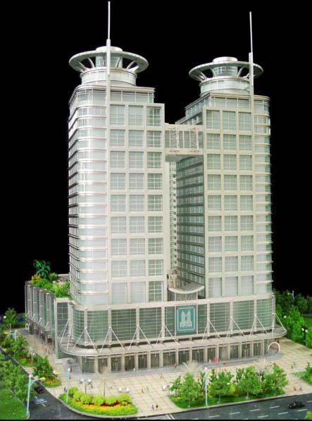 Modèles architecturaux miniatures de bâtiment commercial avec le système d'éclairage