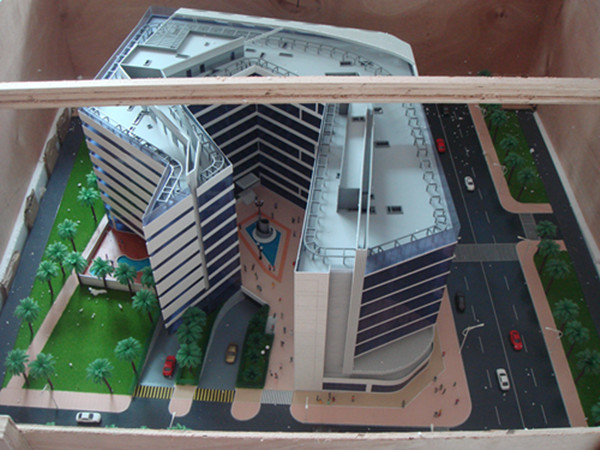 Modèles architecturaux miniatures de bâtiment commercial avec le système d'éclairage