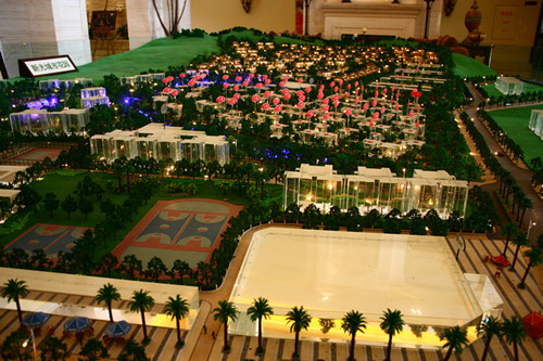 Chine Fabricant modèle architectural résidentiel 3D beau avec le système d'éclairage fournisseur