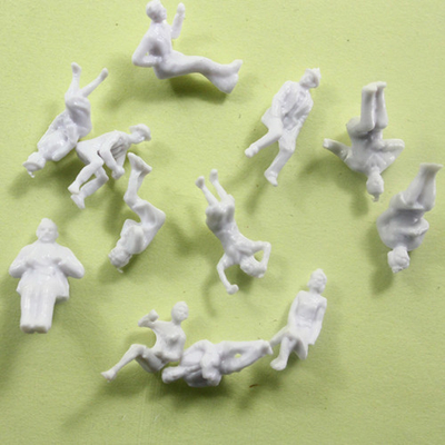 Chine personnes architecturales de modèle d'échelle du 1:87 2.0cm, figures se reposantes blanches pour HO la disposition fournisseur