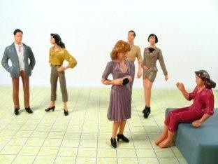 Chine Le modèle d'échelle coloré a peint des chiffres de personnes pour la disposition modèle de construction P25-6 fournisseur