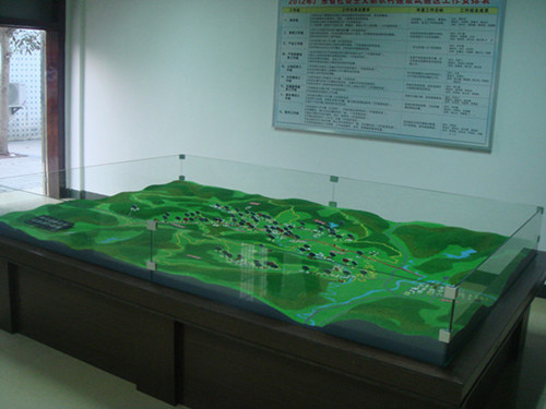 Chine Nice modèle architectural miniature fait sur commande de disposition de paysage de terre de Tableau de sable de modèles fournisseur