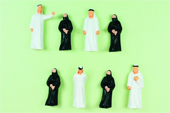 Chine Chemin de fer de 1:50 personnes de modèle échelle architecturale peint arabes chiffres 4.0 cm fournisseur