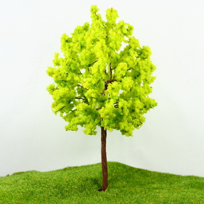 Chine Miniature modèle arbres jaune vert Avenue plantation fil arbre 16 cm fournisseur