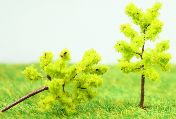 Chine Arbre de fer paysage Miniature modèle arbres jaune vert Avenue plantation fil 3,5 cm fournisseur