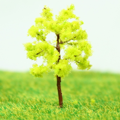 Chine Fil jaune vert Avenue de ferroviaire Miniature modèle arbres arbre 4 cm fournisseur
