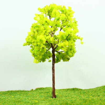 Chine Architecture Miniature modèle arbres jaune fil métallique vert arbre 11 cm fournisseur