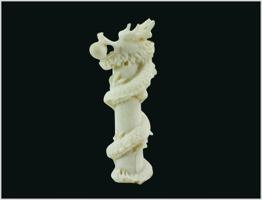 Chine MD02 PE extérieur en plastique Jade blanc bureau Sculpture 3D maquette 1,5 * 5 cm Dragon pilier fournisseur