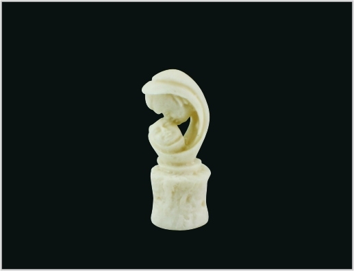 Chine Jade blanc Sculpture bureau 3D échelle modèle mère et fils 1,5 * 4 cm MD11 fournisseur