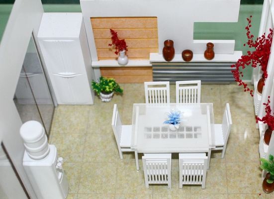 Chine Miniatures architecturales 3D modèles Accueil intérieur salle à manger fournisseur