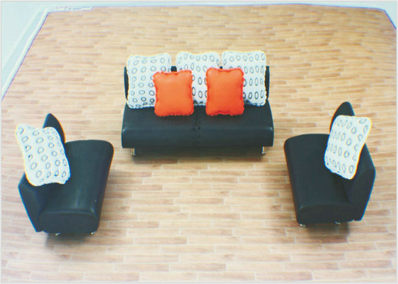 Chine Sofa de décoration intérieur de meubles modèles architecturaux noirs de simulation fournisseur
