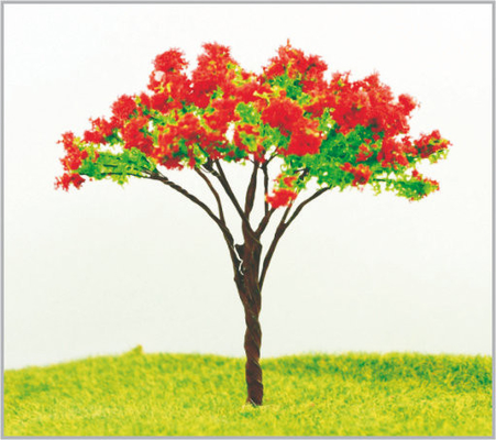 Chine arbres modèles miniatures en métal rouge de modèle de parc à thème de 9cm fournisseur