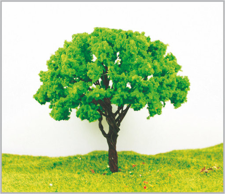 Chine arbres modèles miniatures verts de Yello en métal fait sur commande de disposition de parc à thème de 11cm fournisseur