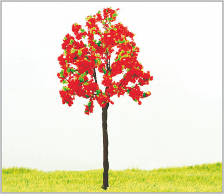 Chine 9cm, arbres modèles miniatures faits sur commande rouges de 11cm pour la disposition d'urbanisme fournisseur