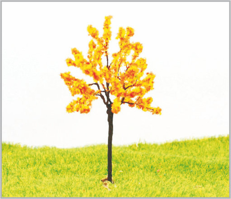 Chine 9cm, arbres modèles miniatures architecturaux jaunes faits sur commande de 11cm OO fournisseur