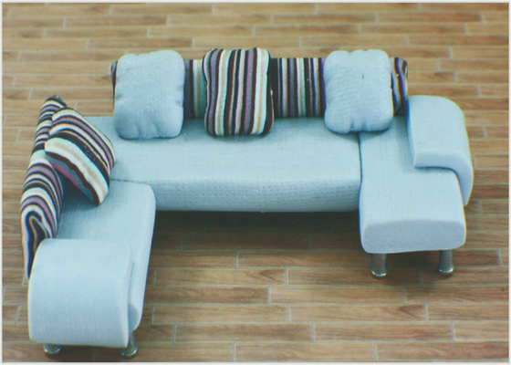 Chine Sofa de décoration intérieur de poterie de meubles modèles architecturaux bleus de simulation de mode fournisseur
