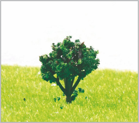 Chine arbres modèles miniatures faits main en plastique jaune-foncé de 1.8cm pour la disposition d'urbanisme fournisseur