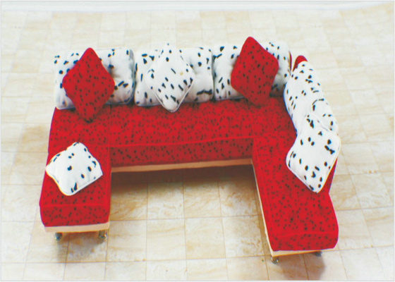 Chine Sofa en céramique SF210 d'art de l'ameublement modèle architectural de meubles de place rouge fournisseur
