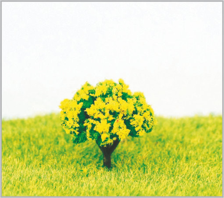 Chine arbres modèles miniatures architecturaux jaune-foncé faits sur commande de 2.5cm avec du plastique fournisseur
