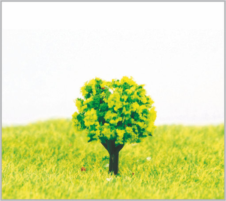Chine arbres modèles miniatures en plastique architecturaux jaune-clair faits sur commande de 2.5cm fournisseur