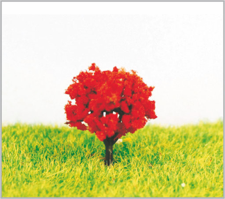 Chine arbres modèles miniatures rouges en plastique architecturaux de 2.5cm fournisseur