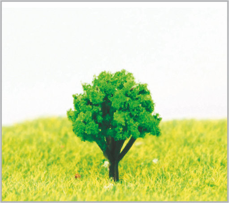Chine arbres modèles miniatures verts faits sur commande de 2.5cm HO avec du plastique fournisseur