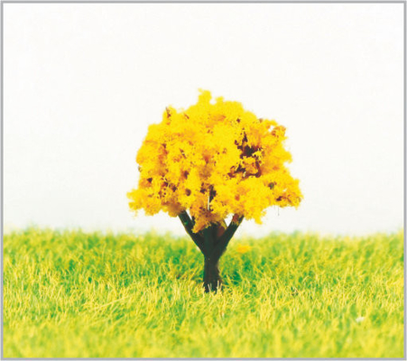 Chine Arbres modèles miniatures faits main du plastique 2.5cm avec le jaune fournisseur
