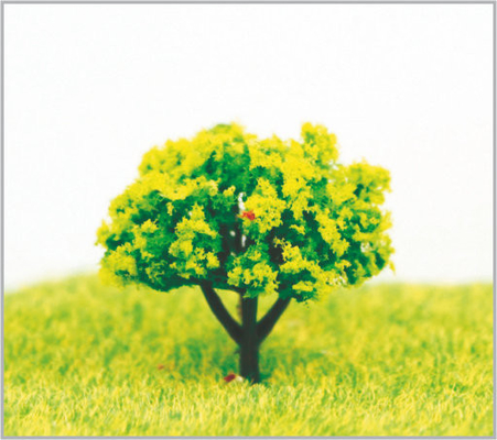 Chine arbres modèles miniatures verts en plastique architecturaux de 3.5.5cm avec jaune-clair fournisseur