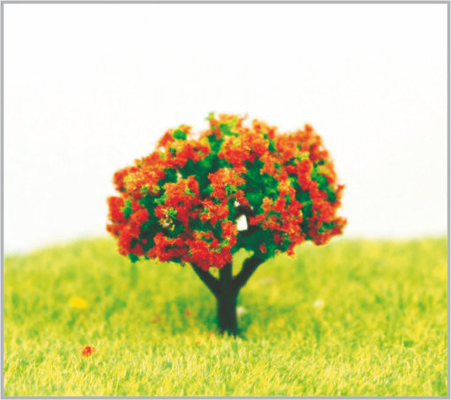 Chine HO arbres modèles miniatures rouges de la coutume 3.5cm avec du plastique fournisseur