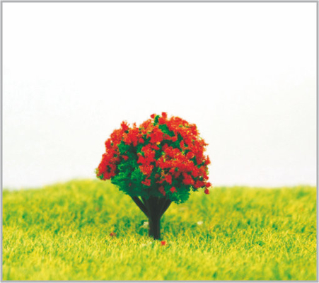 Chine HO arbres modèles miniatures rouges de la coutume 2.5cm avec du plastique fournisseur