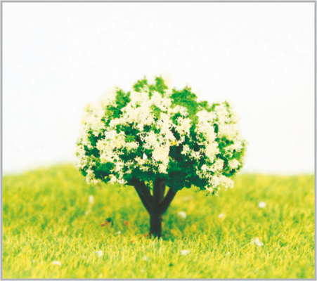 Chine arbres modèles miniatures en plastique blancs faits main de 3.5cm fournisseur