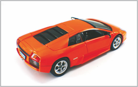 Chine 1/24 a coulé le murcielag fait sur commande rouge-orange Decoratio de Lamboighini de voitures modèles d'échelle d'alliage fournisseur