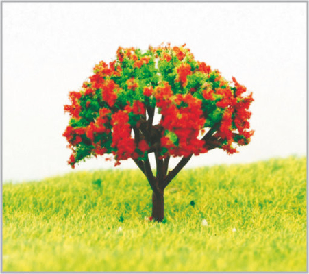 Chine Arbres modèles miniatures violets en plastique faits main rouges de S40 4.5cm fournisseur