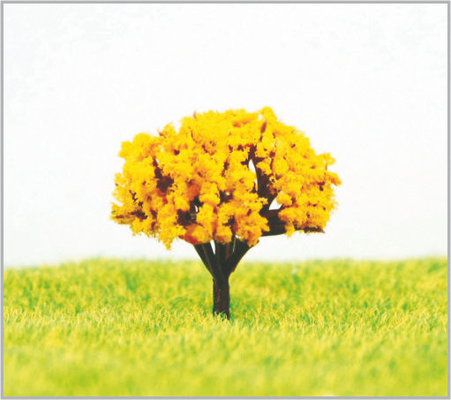 Chine arbres modèles miniatures en plastique architecturaux jaunes faits sur commande de 3.5cm fournisseur