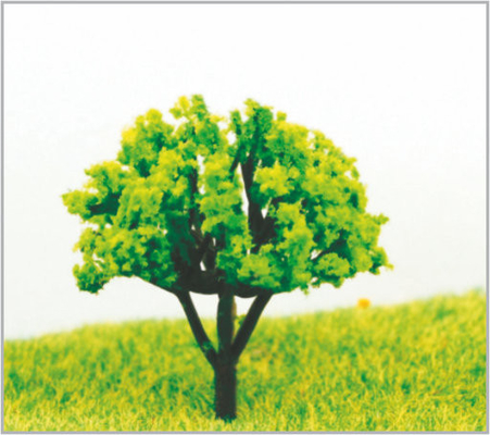 Chine Arbres modèles miniatures en plastique 4.5cm jaune-clair architecturaux dans fabriqué à la main fournisseur
