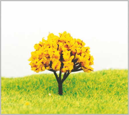 Chine Arbres modèles miniatures jaune-foncé de la coutume 4.5cm dans fabriqué à la main fournisseur