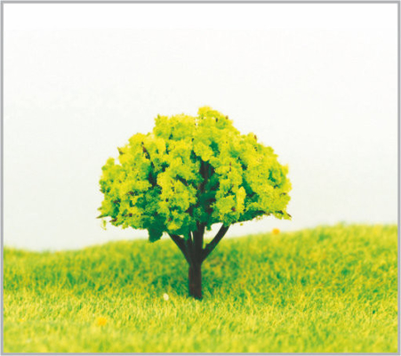 Chine arbres modèles miniatures en plastique architecturaux de vert jaune de 4.5cm dans fabriqué à la main fournisseur