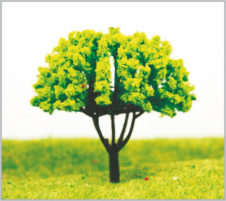 Chine arbres modèles miniatures jaune-clair en plastique faits sur commande de 8.5cm dans fabriqué à la main fournisseur