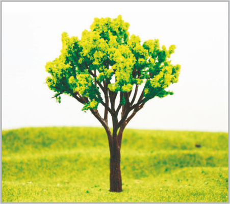 Chine arbres modèles miniatures en plastique architecturaux faits sur commande verts de 12cm dans fabriqué à la main fournisseur