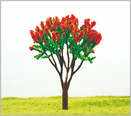 Chine arbres modèles miniatures en plastique rouges architecturaux faits sur commande de 13cm dans fabriqué à la main fournisseur