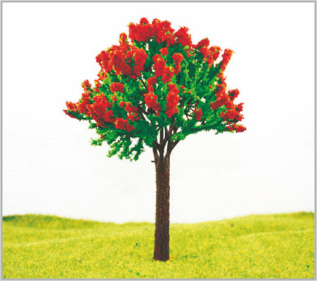 Chine Arbres modèles miniatures 16cm en plastique architecturaux rouges faits sur commande fournisseur