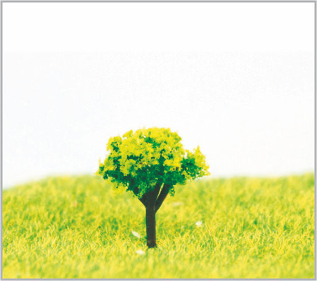 Chine arbres modèles miniatures architecturaux verts jaune-clair faits main de 1.8cm fournisseur