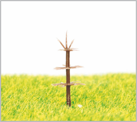 Chine C35 Architecture Miniature modèle arbres tiges en plastique jaune 3,5 cm fournisseur