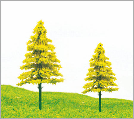 Chine S53A / S53B architecture Miniature modèle arbres jaunes Noël pin 9 cm 11 cm fournisseur