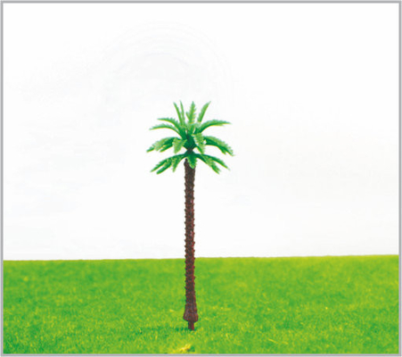 Chine M005 OEM HO Train Layout Miniature modèle arbres jaune vert Avenue Coconut Tree 6,5 cm fournisseur