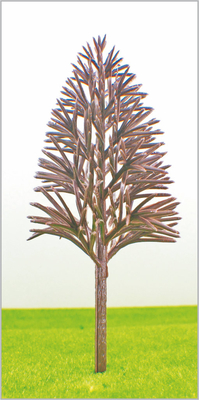 Chine B15050 OEM Miniature modèle arbres tronc de pyramide de plastique vert jaune 15 cm fournisseur