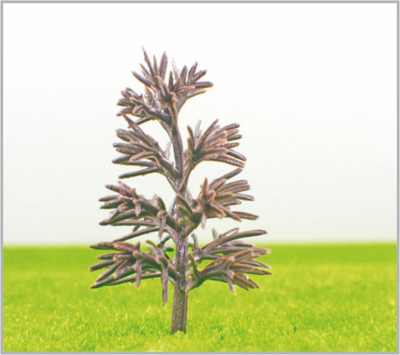 Chine B9536 OEM Miniature modèle arbres pyramide de plastique vert jaune tronc 9,5 cm fournisseur