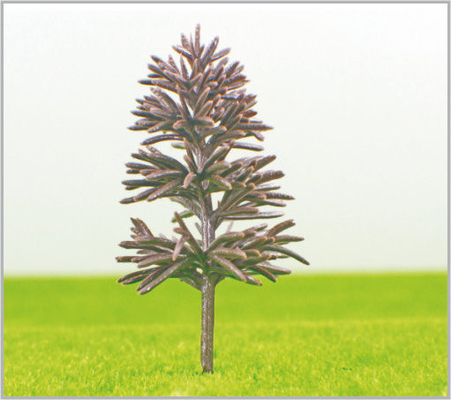Chine B8532 OEM Miniature modèle arbres tronc de pyramide de plastique vert jaune 8,5 cm fournisseur