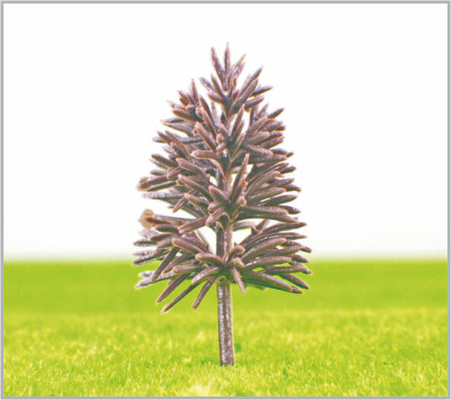 Chine B7828 OEM Miniature modèle arbres tronc de pyramide de plastique vert jaune 7,8 cm fournisseur